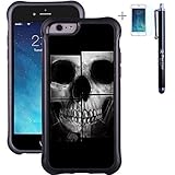 iPhone 6 6s Case, True Color® Skull X-Ray Emboss Printed Impact Resistant TPU Protective Anti-slip Grip Snap-On Soft Rugged Cover Skin [True Impact Series] +FREE Stylus and Screen Protector