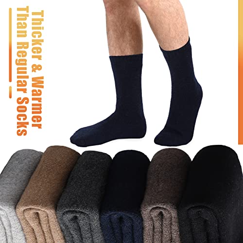 Janmercy 12 Pairs Hiking Thermal Socks for Men Thick Warm Winter Wool Boot Socks Bulk for Cold Weather Mens Cozy Gift3