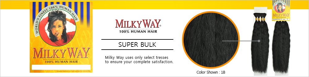 Milky Way Human Hair Braids Super Bulk 2-PACK DEAL! (14", 1)