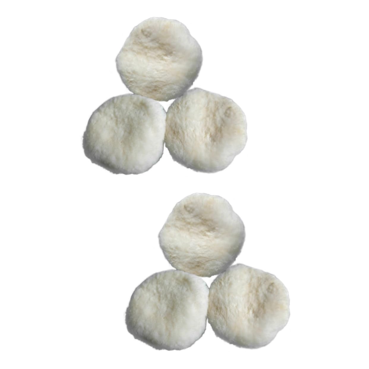 CALLARON 6piezas Almohadillas De Pulido De Lana Para Corte y Abrillantado Compatibles Lijadoras Aleatorias Estándar Superficies Brillantes Sin Daños Material Duradero y Resistente