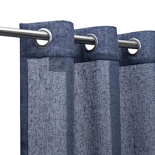 Image of Wakefit Curtains 5 feet Long Set of 2, Window Curtains, Window Curtains 5 feet, Modern Sheer, Polyester Curtains, Decoration Items for Home Decor (Ash Blue)