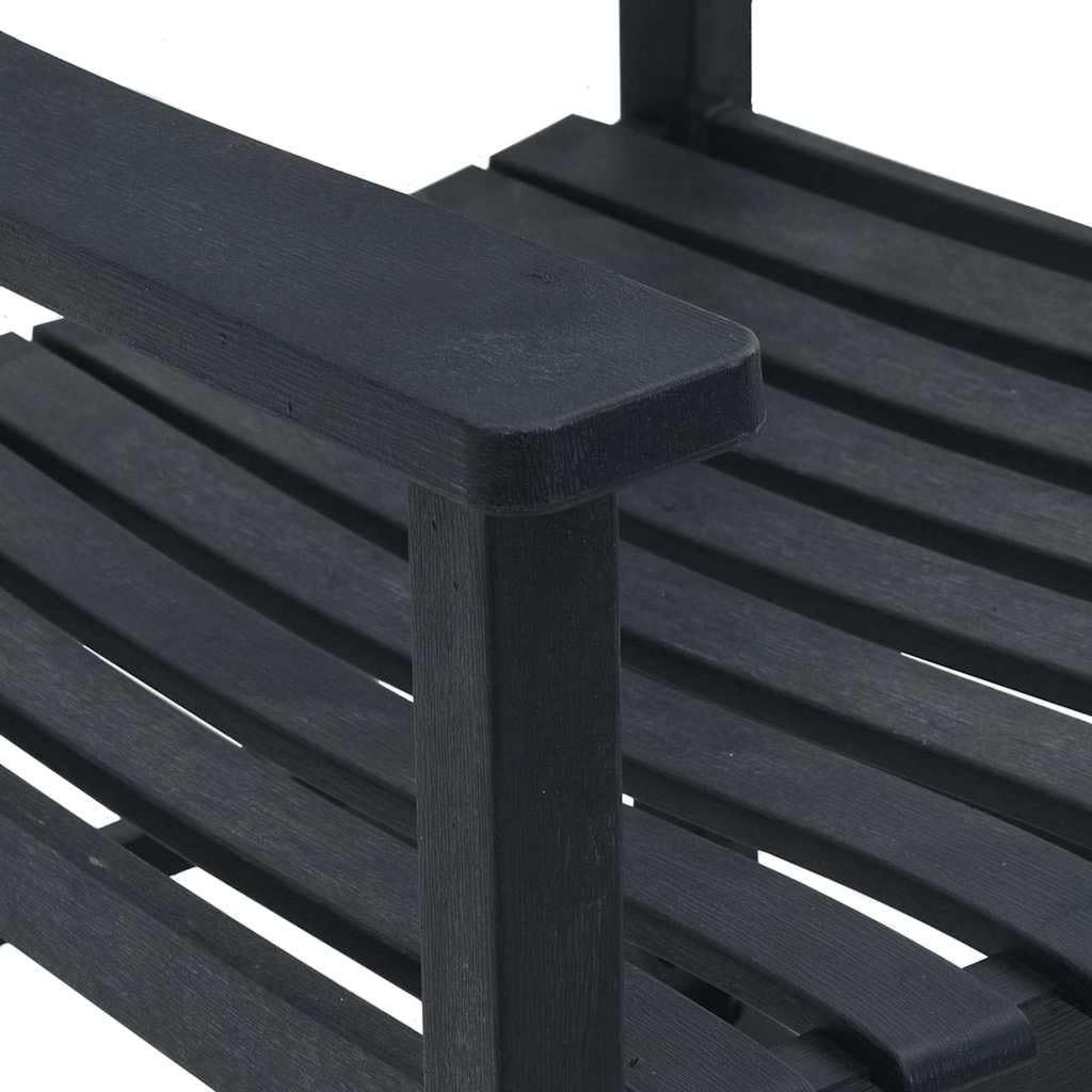 Zewnętrzny fotel bujany z polietylenu odpornego na promieniowanie UV z miękkim mechanizmem kołysania na balkon, do ogrodu lub na podwórko - klasyczny i trwały design, łatwy w pielęgnacji i