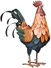 Regal Art & Gift Handcrafted Metal Rooster Statue, Weather-Resistant Farmhouse Yard Art, IndoorOutdoor Garden Sculpture, Detailed Feather Design, Decorative Bird for Home & Garden, Golden, 16” Height