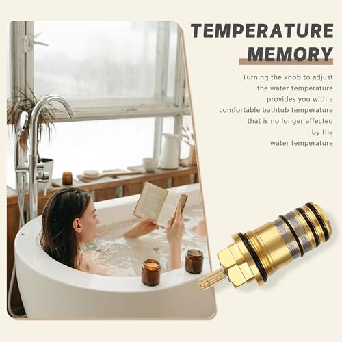 94282000 Temperatur Regeleinheit in Messingausführung – 3/4 Passend für Hansgrohe Ecostat Brausen, Zwei- und Dreiloch-Wannenthermostate