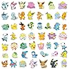 50Pcs Cartoon Poke Stickers for Kids, Vinyl Waterproof Game Monster Decal for Water Bottle Laptop Sticker for DIY Decorate Bumper Phone Hard Hat Kids Teens Gifts (BKM50) #5