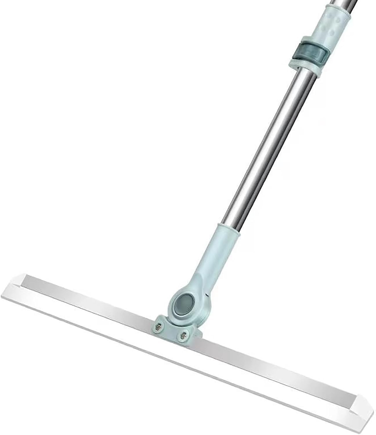 KRYLAR-Floor Slim Wiper with Adjustable Long Handle 180° Rotatable Silicone Squeegee Scrubber,Easy to Clean,Great for Removing Stubborn Hair from Carpets,Stairs-Durable Plastic/Metal Household Sweeper