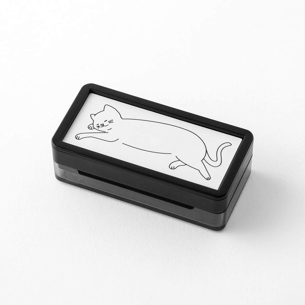 ミドリ(MIDORI) Midori Stamp 35504006 Half Cat Stamp, Cat Print, H30.5×W61×D19mm - Image 2
