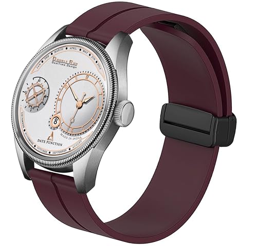 Image of DOUBLERUN Chonograph Date Function Analoge Silicone Magnetic Belt Watch for Men, Series S-170-48