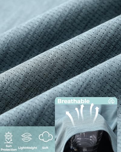 Roadbox UPF 50+ Fishing Shirts for Men, Long Sleeve UV Sun Protection Lightweight Rash Guard Hoodie for Hiking Workout4