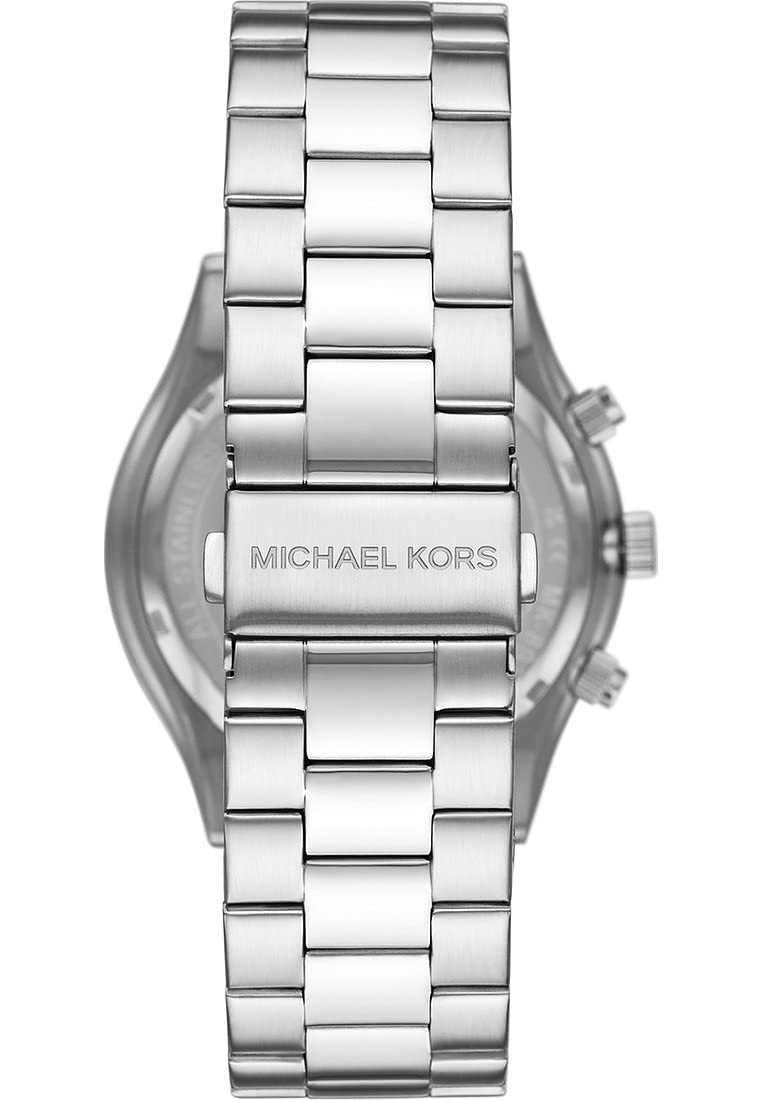 Michael Kors Reloj Runway para Hombre, Movimiento cronógrafo de Cuarzo con Correa de Acero Inoxidable