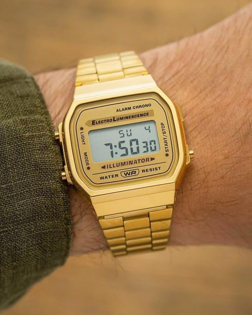 Image of MM MIKHAIL MOSKVIN Unisex Vintage A168WA Digital Dial Stainless Steel Band