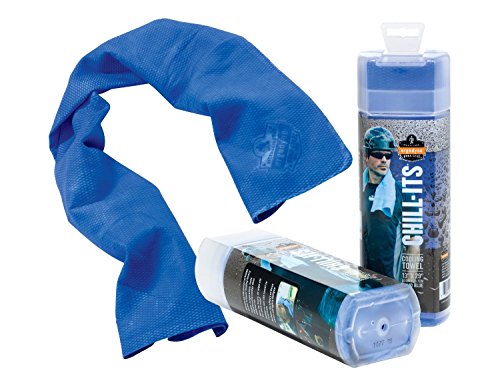 25 pack Ergodyne Chill-Its 6602 Evaporative Cooling Towel, Blue25