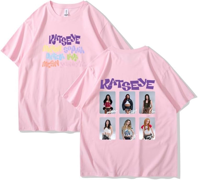 Katseye Kpop Short Sleeve Top TShirt Tee for Men Women Boys Girls-T0002