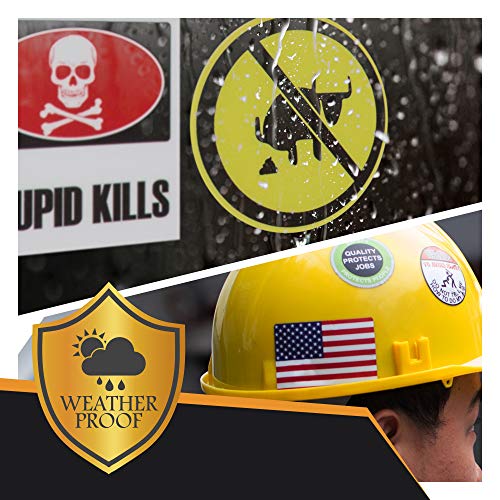 100 Hard Hat Stickers, Tool Box, Hood, Thermos, Helmet Decals, 100% Vinyl And Waterproof! Funny Stickers For Adults, Mechanics, Electricians, Union, Oilfield, Military, Construction, Welders #TOP3