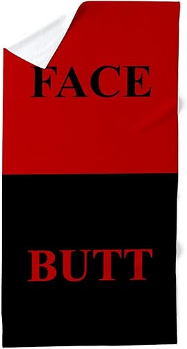 CafePress – Butt Face – Toalla de playa de gran tamaño, 30"x60" toalla suave con diseño único