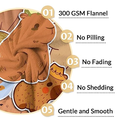 Blanket Gifts - 50"x60" Cute Throw for Boys, Girls - Brown Soft Fuzzy Blankets for Bed, Couch & Living Room