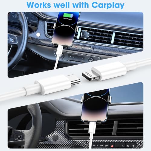 Image of 2Pack for iPhone Charger Cable 6FT,for Apple MFi Certified Long USB C to Lightning Fast Charging Cord,Power Delivery Fast Charging for iPhone 14 /13 /12 /11 Pro /X /Xs Max /XR /8 Plus /7-5,for iPad Air /Mini