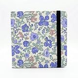 Aquarell-Journal,300g/m² 24 Blätter Baumwolle aquarell Skizzenbuch mit Gummiband,16x16 cm Aquarell-Tagebuch Aquarellpapier Block, Wasserfarben-Tagebuch,Aquarellbuch für Skizzieren Malen,Lila Blumen
