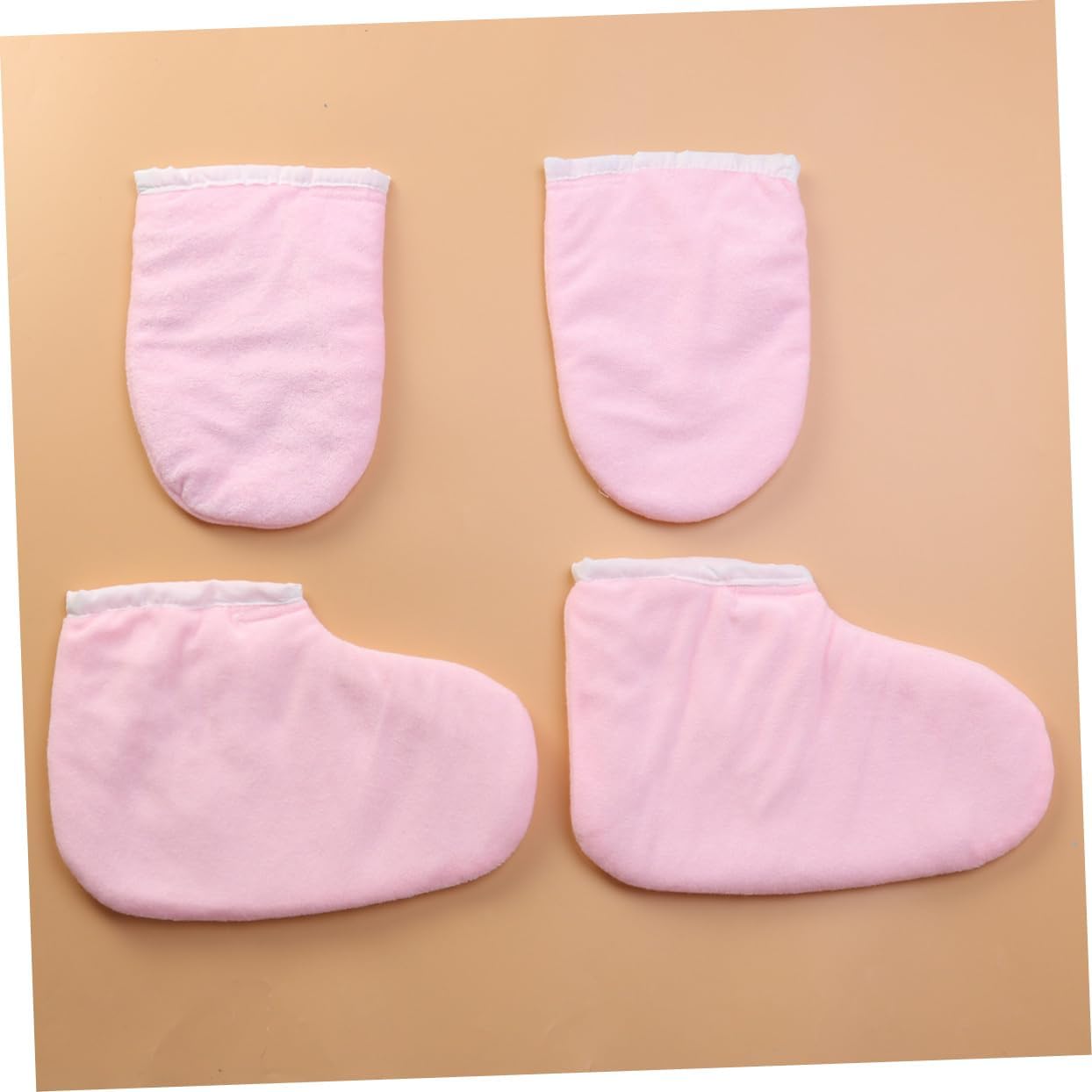 WOONEKY 2pairs Insulated Paraffin Mitts for Hand Cloth Gloves Moisturizing Liner for Nighttime Dry Skin Treatment