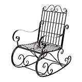 mecedora+hierro+forjado Tiene un acabado resistente a los rayos UV, al óxido y a la decoloración. Perfecto para patio, porche, jardín, patio al aire libre