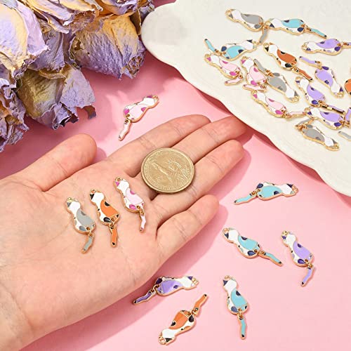 Kitbeads 35pcs Mixed Colors Enamel Cat Charms Kawaii Animal Cartoon Kitten Charms Sitting Cat Pet Charms for Jewelry Making Bracelets Bulk  Cucciolini Doodles Kitbeads 35pcs mixed colors enamel cat charms kawaii animal cartoon kitten charms sitting cat pet charms for jewelry making bracelets bulk   cucciolini doodles