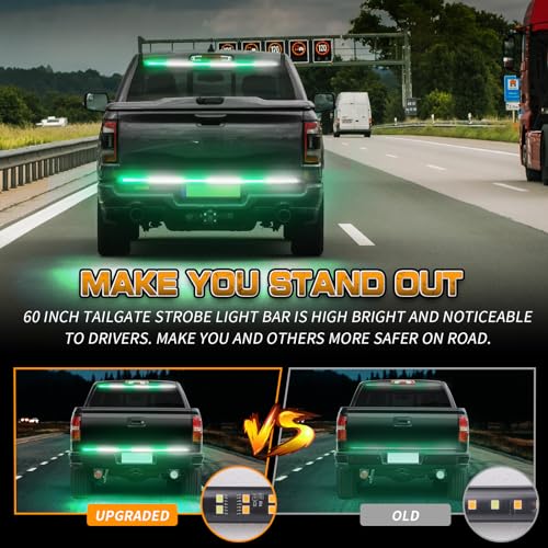Image of XRIDONSEN 48 inch 288 LED Tailgate Strobe Lights Rear Emergency Lights