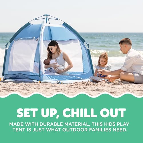 Image of Baby Delight Go with Me Villa Portable Tent and Playard | Kids Tent and Playhouse | Indoor and Outdoor | Blue Wave