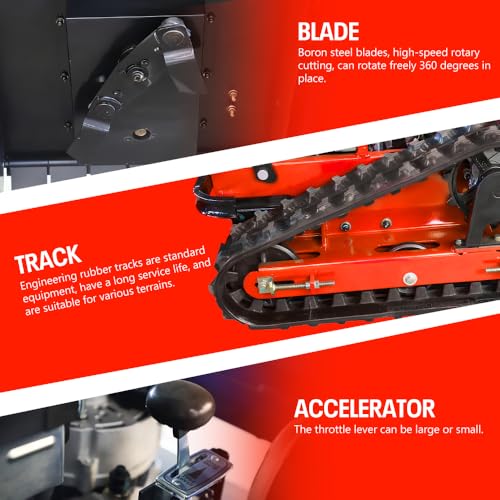 Image of Infront Remote Control Lawn Mower, 20 Inch Cutting Width, Adjustable Height 0.79-5.9 Inches, Track Design,All-Terrain for Steep Slopes Tall Grass Large Lawns