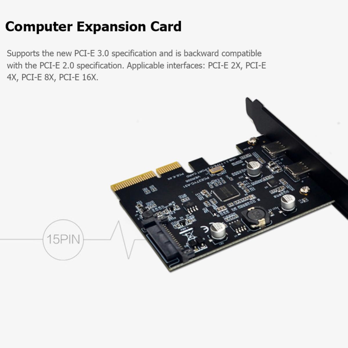 Scheda di Estensione Usb3.1 Gen2 10gbps per Computer Pci-e