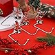 PEUTIER 4 Stück Weihnachtsstrumpf Halter, Metall Weihnachtsbaum Elch Schneeflocke Dekorativer Strumpfhalter Weihnachtssocken Haken Kleiderbügel für Kaminsims Kamin Party Zuhause (Silber)