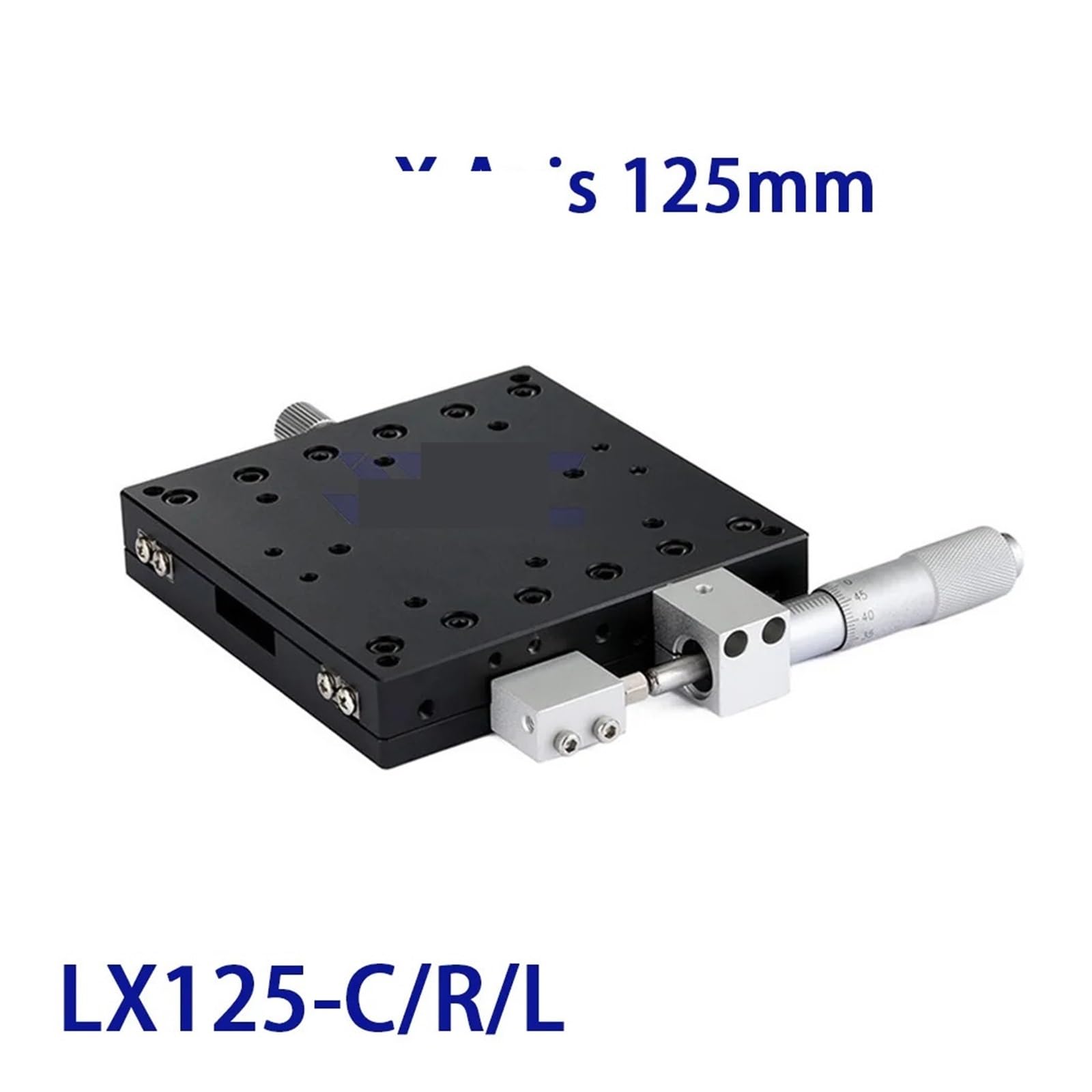 Piattaforma di posizionamento rotante motorizzata X 125x125mm LX125-L LX125-C LX125-R Piattaforma di rifinitura Stadi lineari manuali Regolazione dei cuscinetti Tavolo scorrevole Guida trasversale (