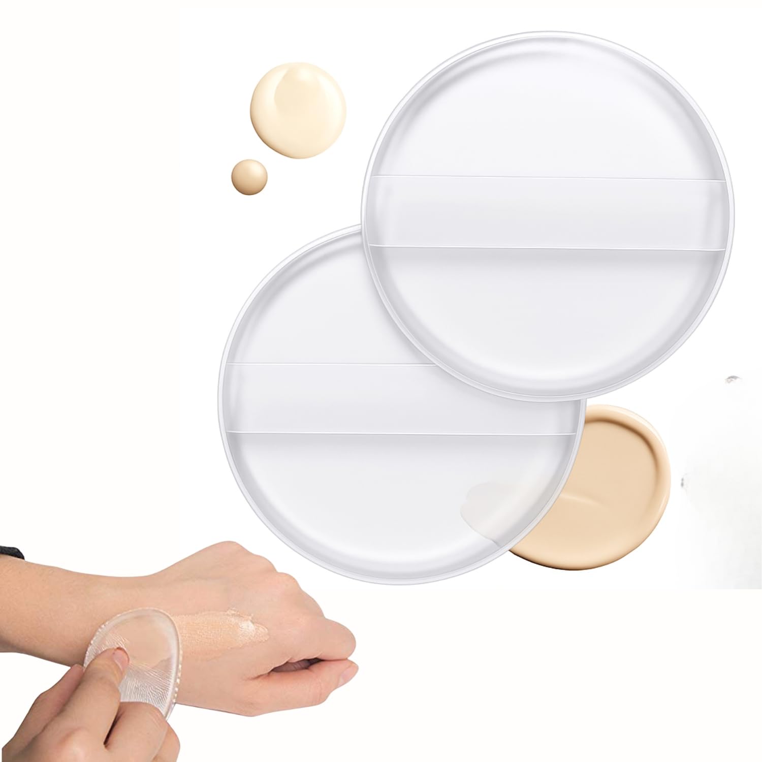 KIDWILL Transparent Silicone Makeup Sponge with Silk Handle, Apply Makeup Wet and Dry Use High Elastic Cosmetic Blender, Washable Makeup Up Sponge Applicator for Primer, Foundation, Concealer Sponge-image-25