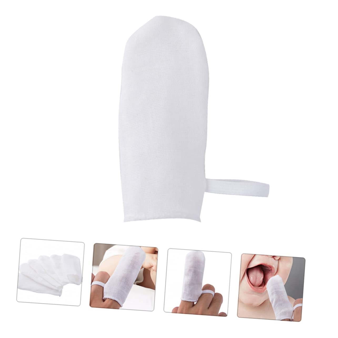 3sets Spazzolini Finger Per Spazzole Per Orale e Morbide Facile Utilizzare Regolabili Per Gengive e Latte