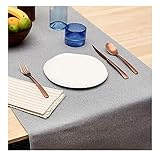 MEEMA Farmhouse Table Runner | Cotton Linen Table Runners | Camino de Mesa | Runners for Tables Rustic Home Decor | Dining Room Decoration | Dining Table Runner