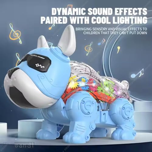 Image of Kids Mandi Interactive Robot Dog Toy, Battery Operated | Smart with Blinking Eyes and Flashlight | (Multicolour)