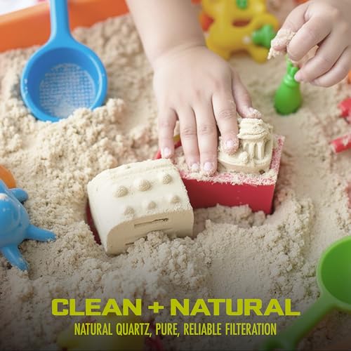 Image of Sun Joe Ultra Fine Silica Play Sand for Sandboxes, Sensory Tables, Gardens, Weighted Toys & Aquariums, for Molding, Digging & Sculpting, 50 Pound Bucket, PLYSAND50-BKT