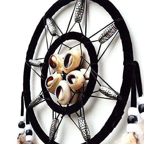 Urdeoms Dream Catcher Handmade Wall Hanging Home Decor Dream Catcher with Feathers Dia 6.29"(NO.8)