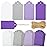 SallyFashion 170PCS Gift Tags with String Attached, 1.8x3.4 inch Multicolored Hanging Tags Purple Gray White Wedding Birthday Holiday Party Favors