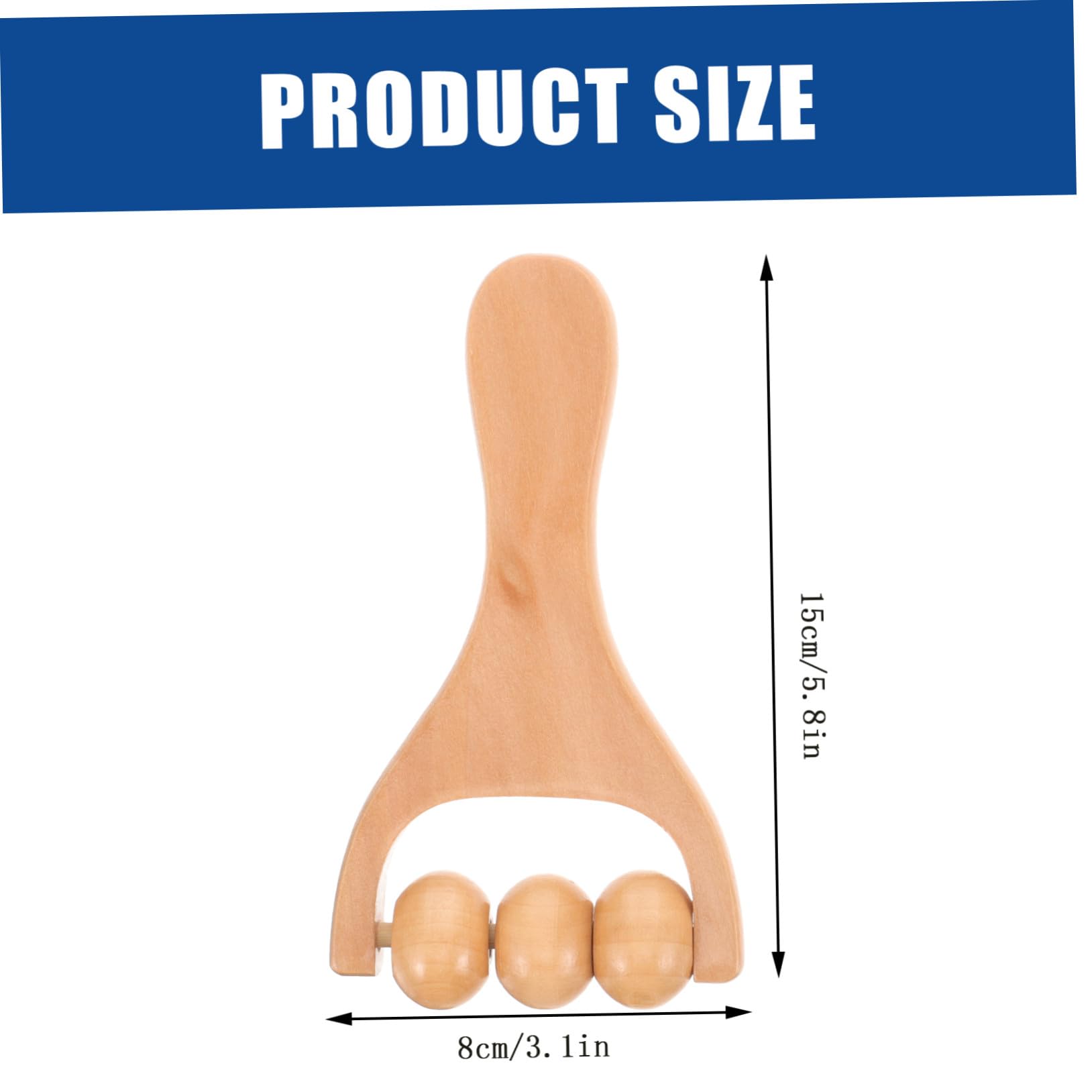 iplusmile 2 piezas Rodillos de Masaje de Madera Natural para Pies y Cuello Compactos y Portátiles Uso Diario para Aliviar Músculos y Puntos Gatillo