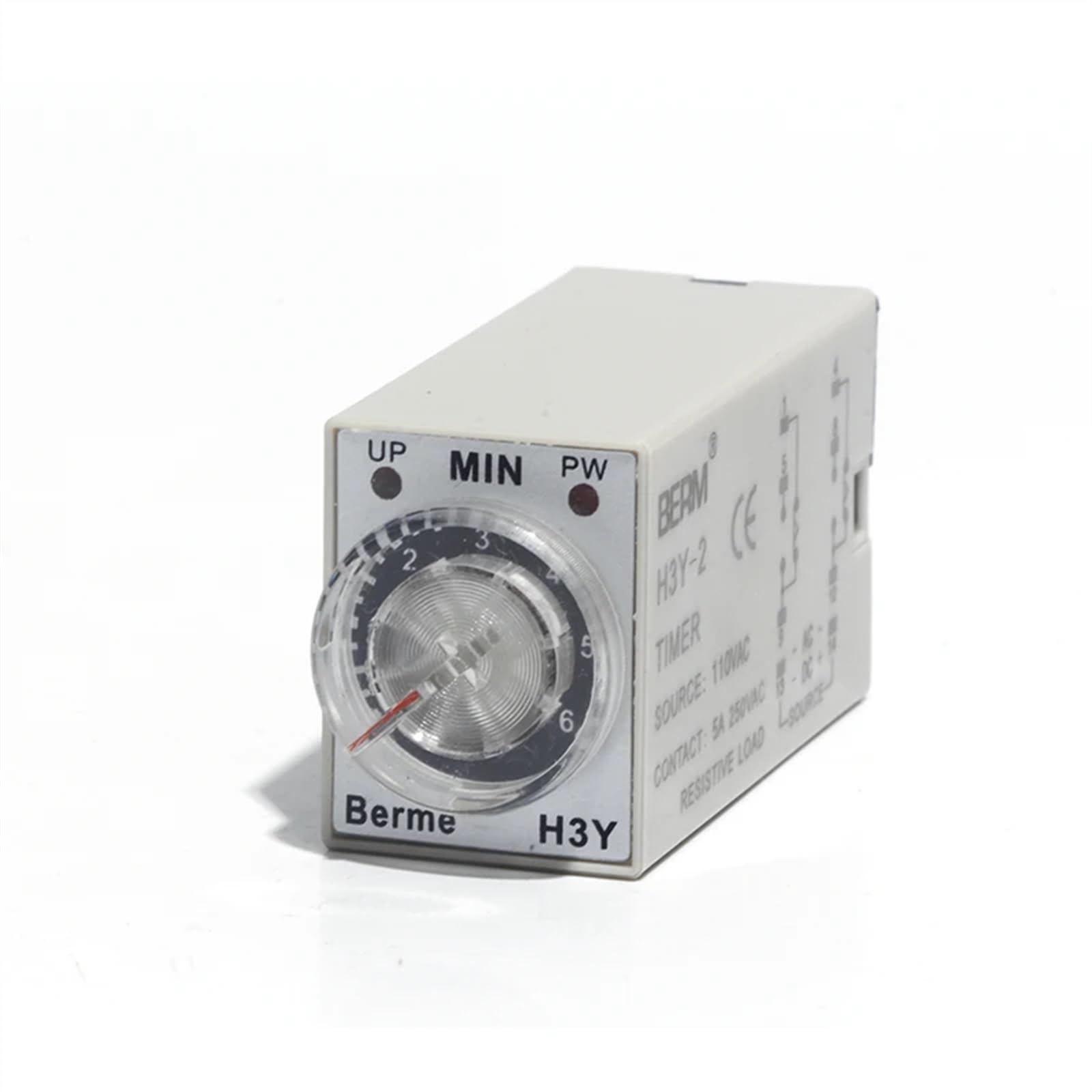 Relé de tiempo H3Y-2 AC110V 6/10/30/60 minutos relé temporizador con enchufe conjunto de 8 pines temporizador de retardo de apagado con Base(Size:30Seconds)