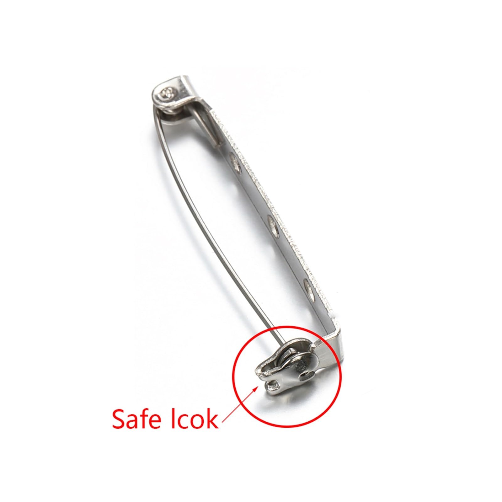 Zapięcia do broszek, 50Pcs Metal Brooch Lock Catch Holder for Jewelry Making DIY(25 mm)