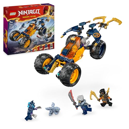 LEGO NINJAGO Arins Ninja-Geländebuggy, Ninja-Spielzeug mit Auto, Drache...
