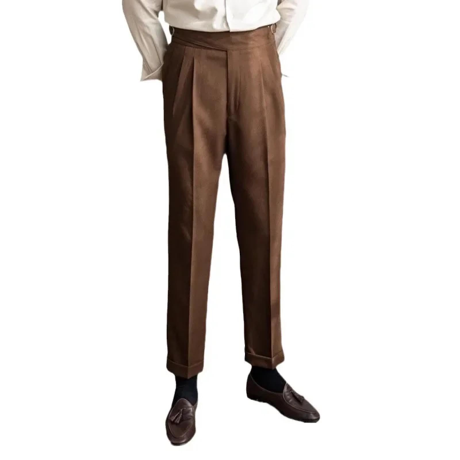Jeans Uomo Pantalonipantaloni Lunghi A Vita Alta E Gamba Dritta in Stile Italiano Autunno/Inverno, Pantaloni Casual Versatili per Uomini Britannici
