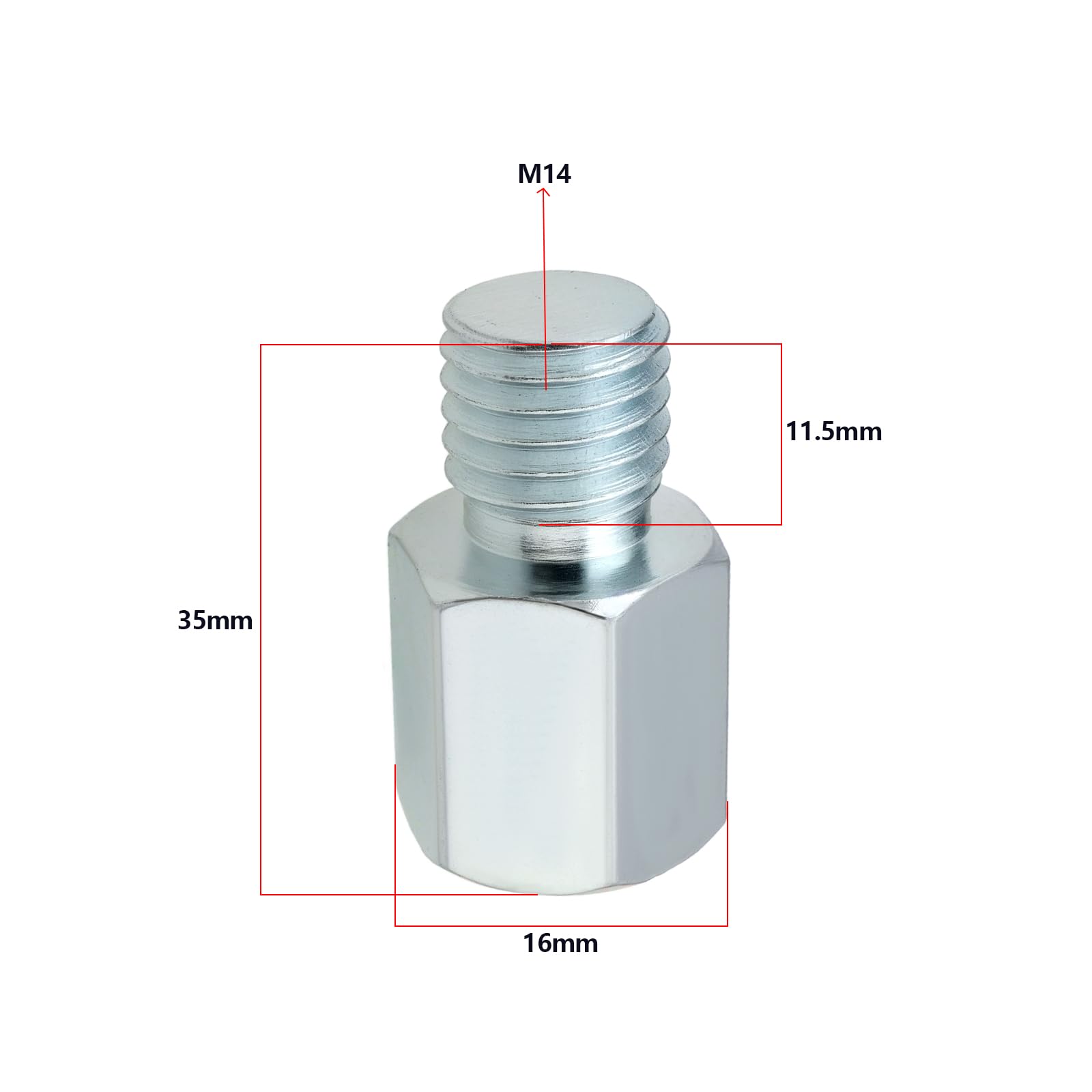 The Lord of the Tools 2PCS 5/8 11 Female to M14 Male Adapter Angle Grinder Attachment Adapter Compatible with Dewalt Compatible with Makita Compatible with Milwaukee Compatible with Hitachi - Image 4