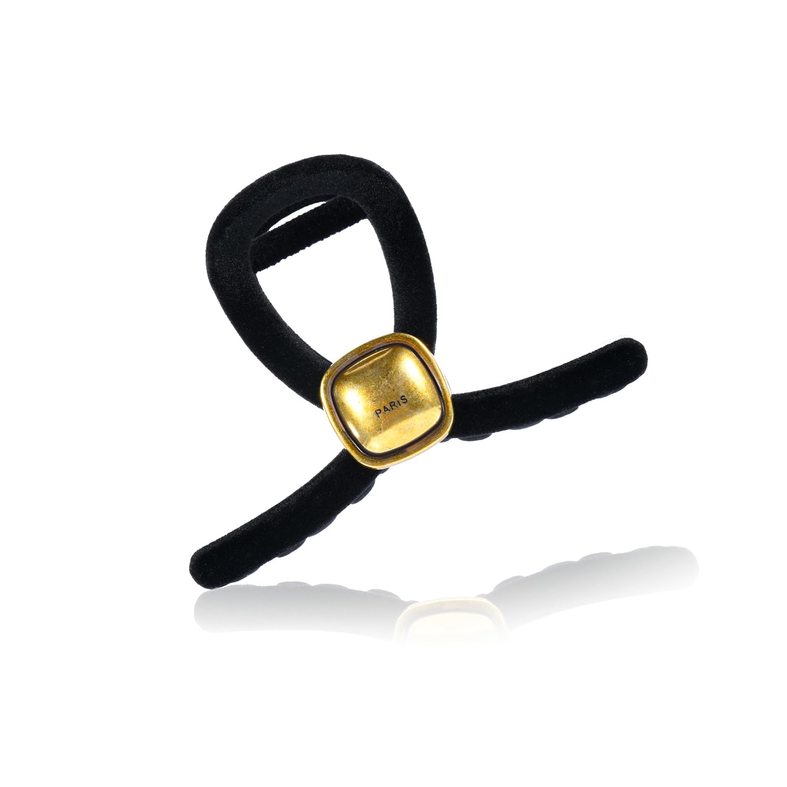 Sluxa Small claw clips for women,Luxury velvet Black hair clips, Small hair clips claws, Stylish tools.3 Inch. #3