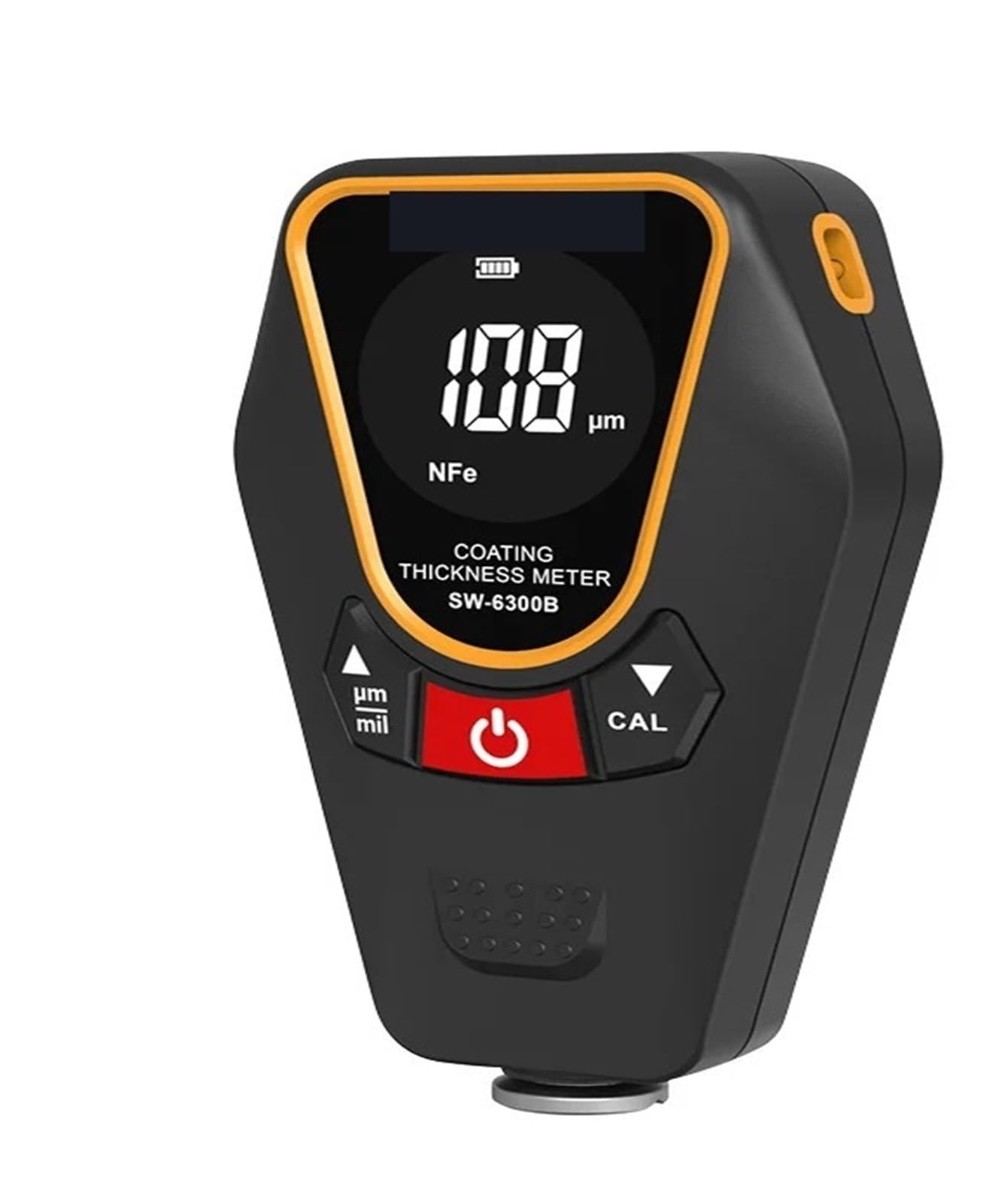 Miernik grubości lakieru samochodowego lakier samochodowy galwanizacja metalowa powłoka tester miernik 0-9999um sonda Fe i NFe,Dokładny czujnik | SW-6300A