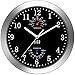 hito Modern Silent Wall Clock Non Ticking 10 inch Excellent Accurate Sweep Movement Silver Aluminum Frame Glass Cover, Decorative for Kitchen, Living Room, Bedroom, Bathroom, Bedroom, Office (Black)