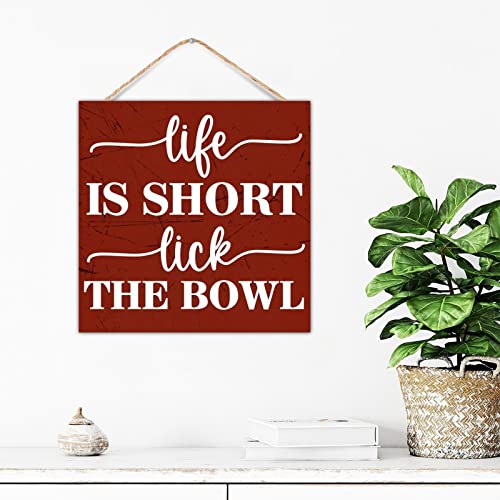 Panneau positif en bois Life Is Short pour un intérieur chaleureux