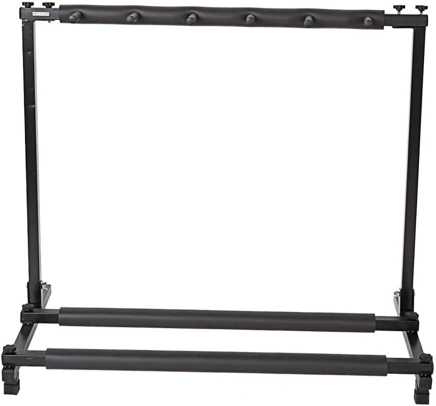Adjustable Width 5 Triple Folding Multiple Guitar Holder Rack Stand