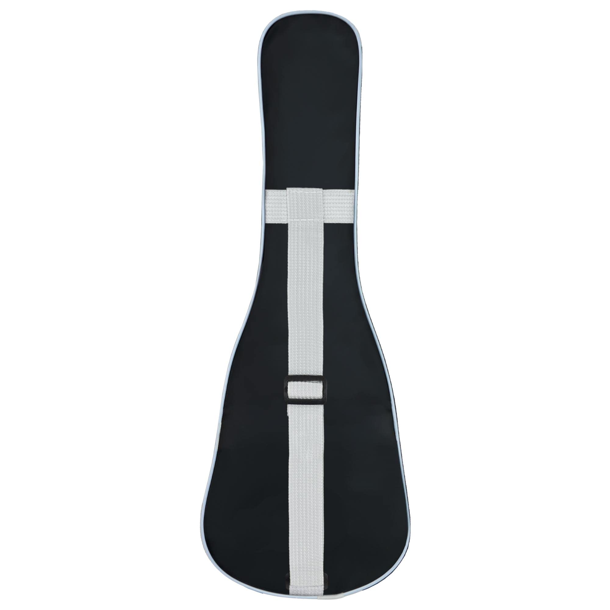 A-Star - Funda acolchada para ukelele soprano con bolsillo con cremallera y correa para el hombro